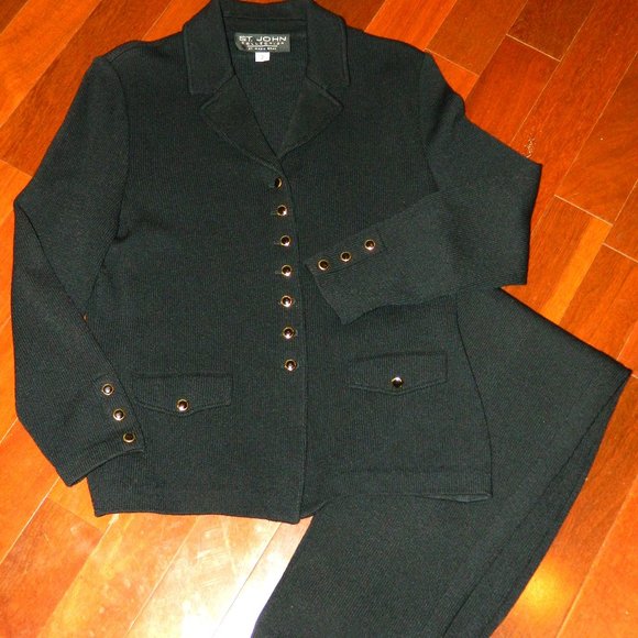 St John Knit Jacket and Pant - Picture 1 of 13